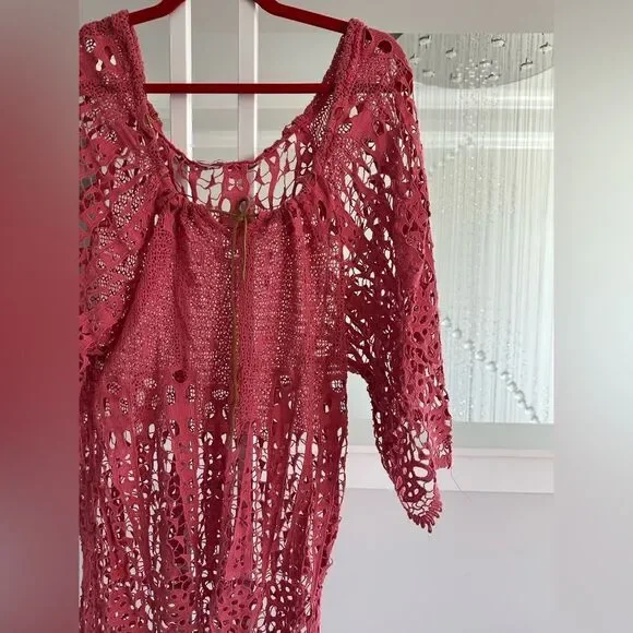 Eberjey crochet swim coverup tunic dress - Picture 3 of 5